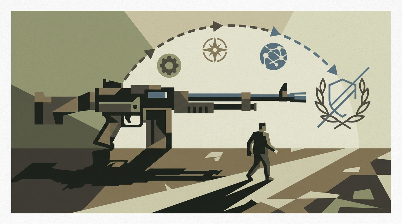Editorial illustration for: A Century of the ‘Ma Deuce’: The M2 Browning Machine Gun's Legacy