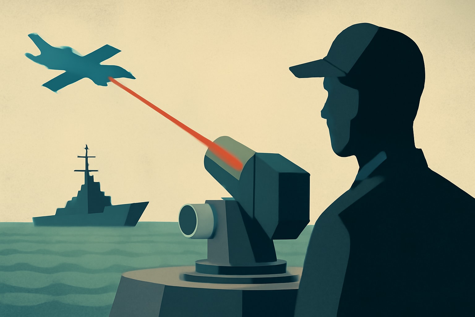 Editorial illustration for: Navy Accelerates Laser Weapon Deployment for Modern Combat