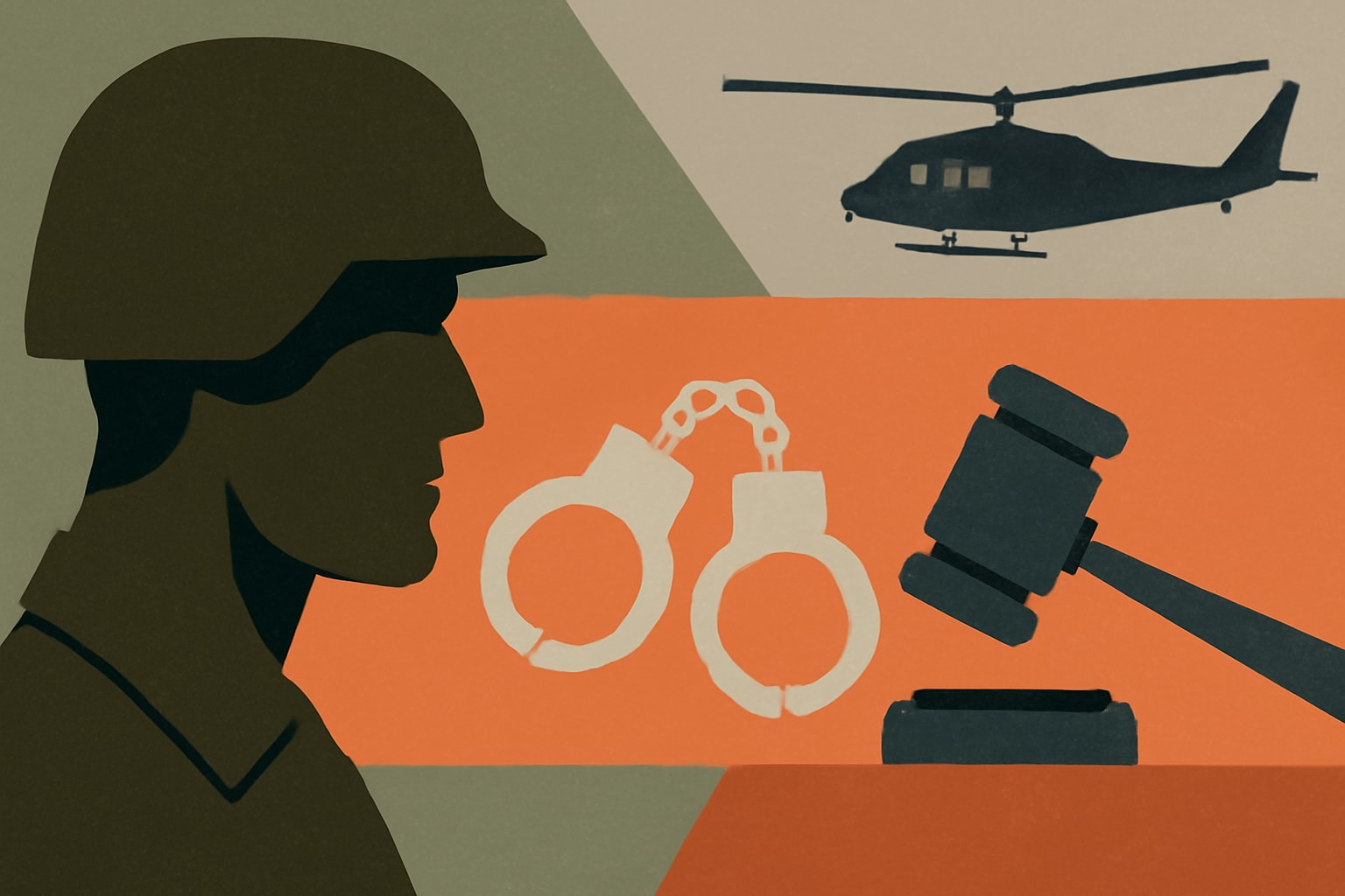 Editorial illustration for: Bowe Bergdahl's Conviction Reinstated After Court Ruling