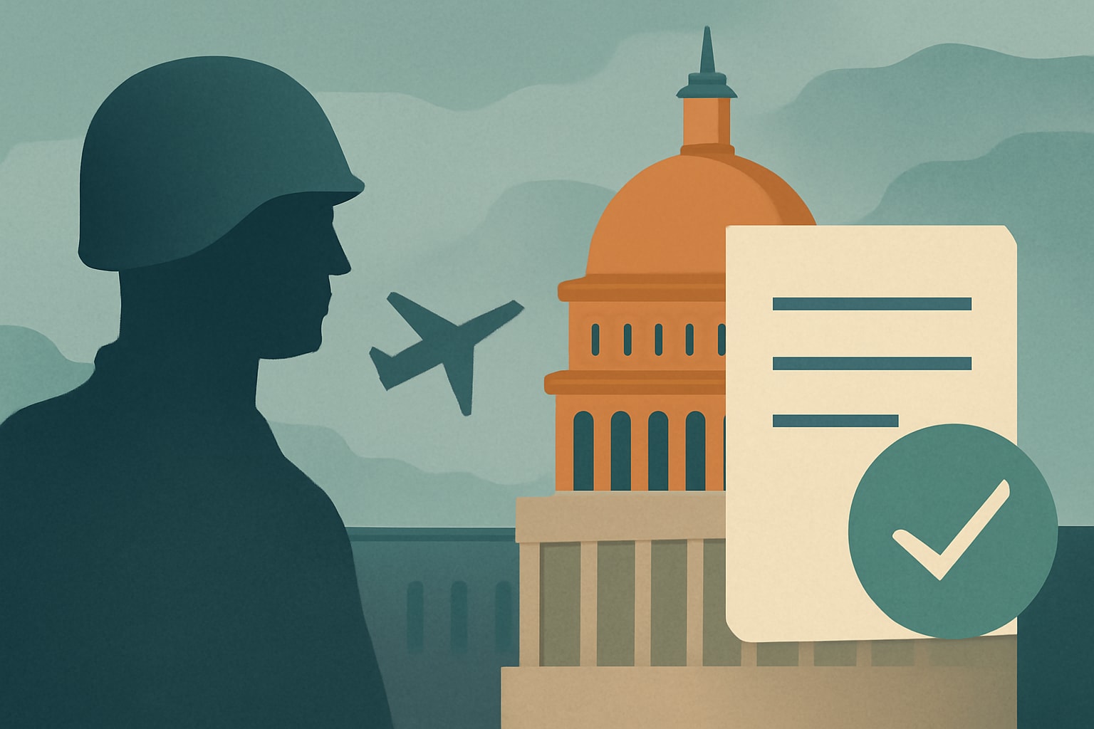 Editorial illustration for: House Passes Funding Bill to Avert Government Shutdown
