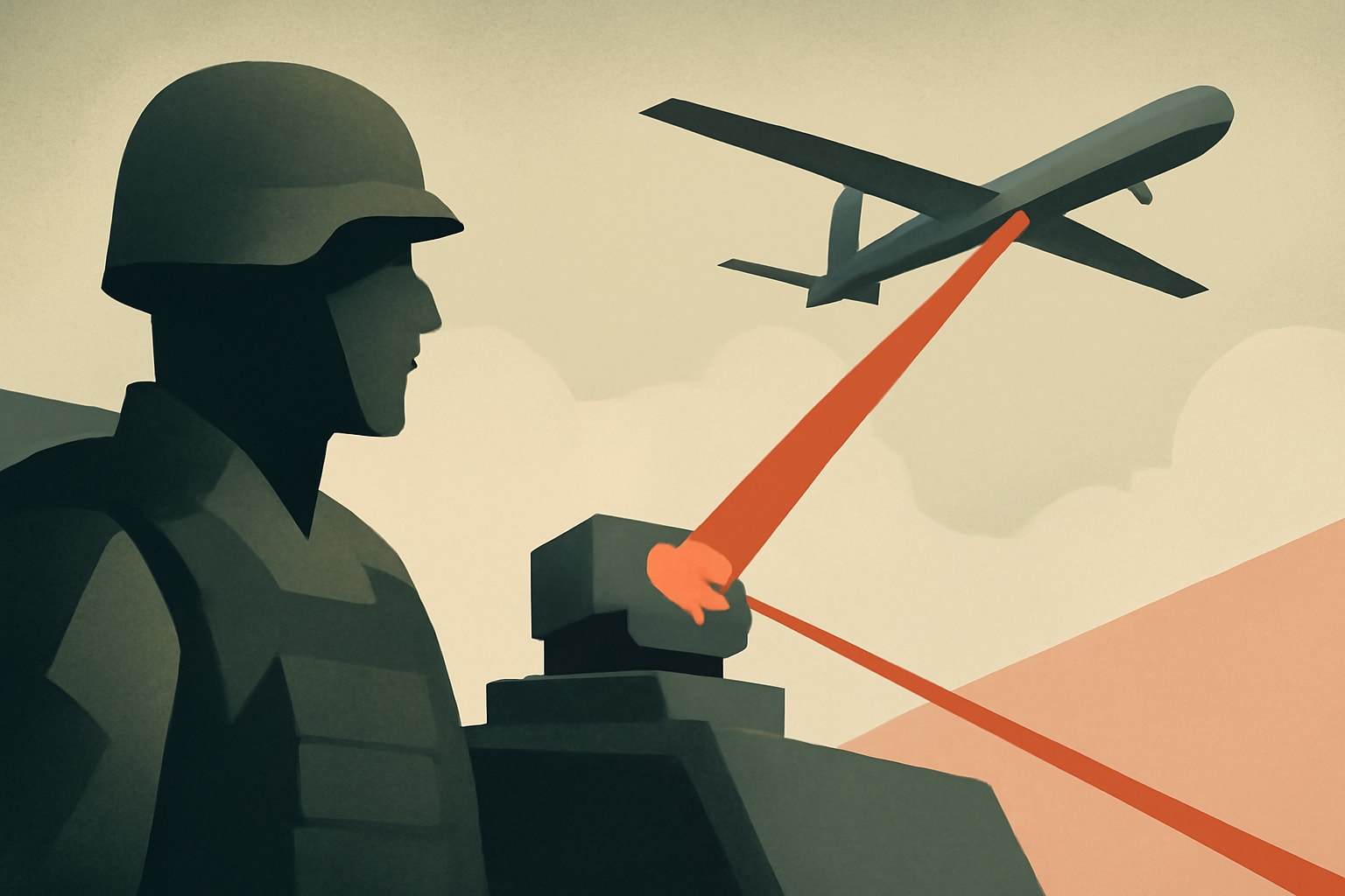 Editorial illustration for: Army Awards AeroVironment Nearly $500M Contract for Laser Weapons Development