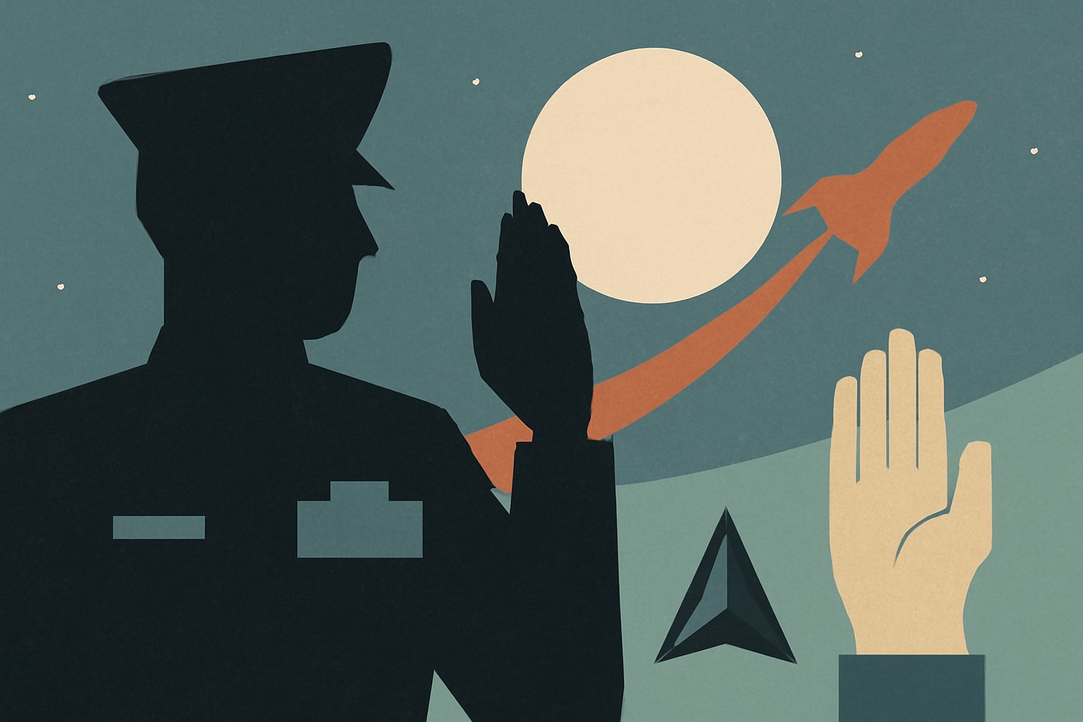 Editorial illustration for: Gen. Douglas Schiess Sworn in as New Chief of Space Operations