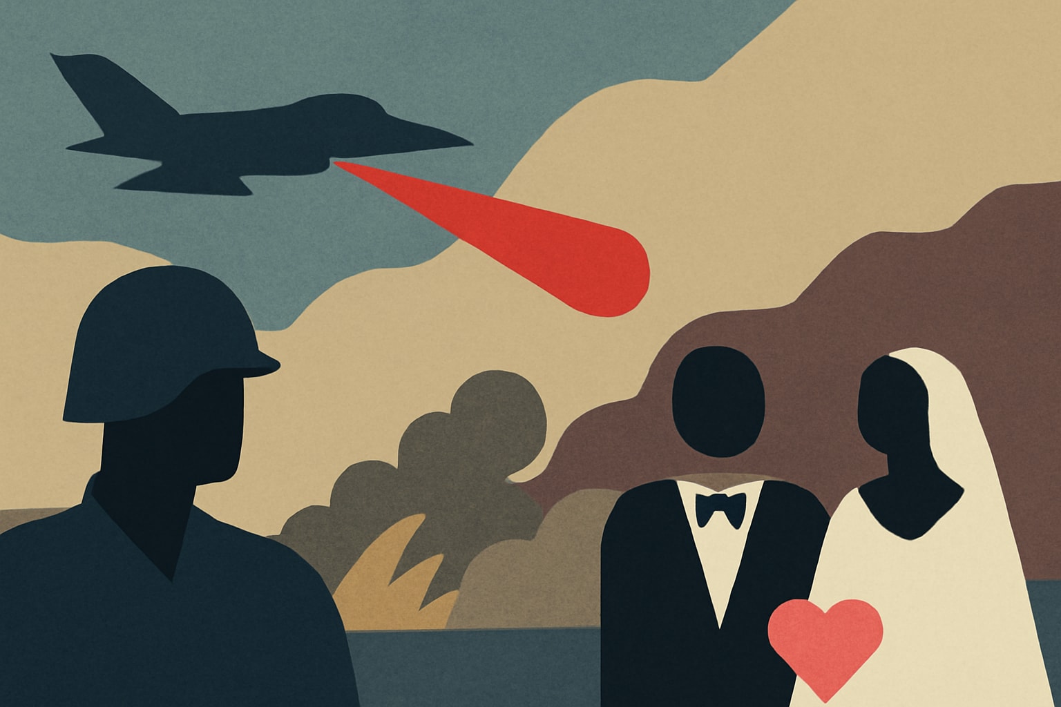 Editorial illustration for: U.S. Investigates Airstrike Allegedly Hitting Wedding Party in Iran