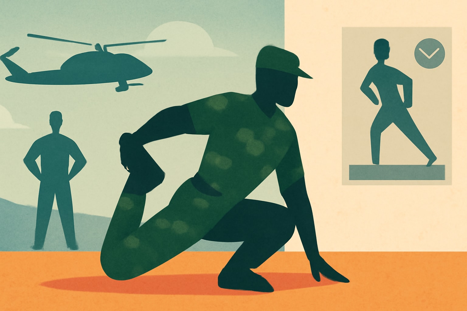 Editorial illustration for: Understanding the Role of Stretching in Injury Prevention for Service Members