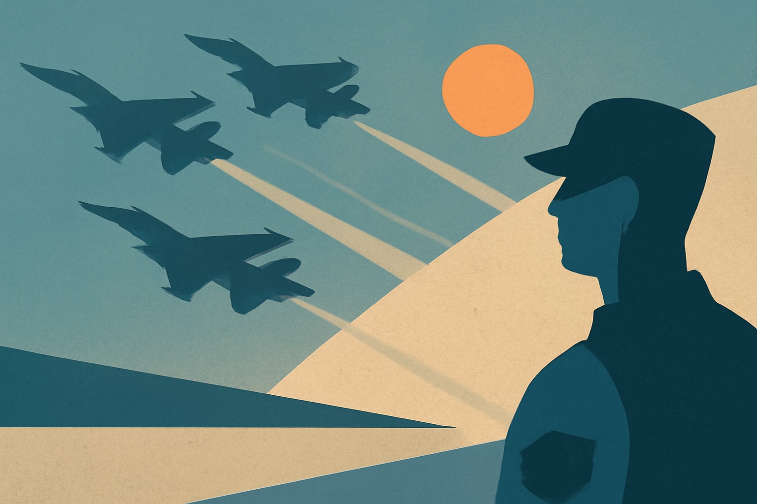 Editorial illustration for: Guard F-16s Kept Pace on Kadena Deployment, but Edge Wears Thin
