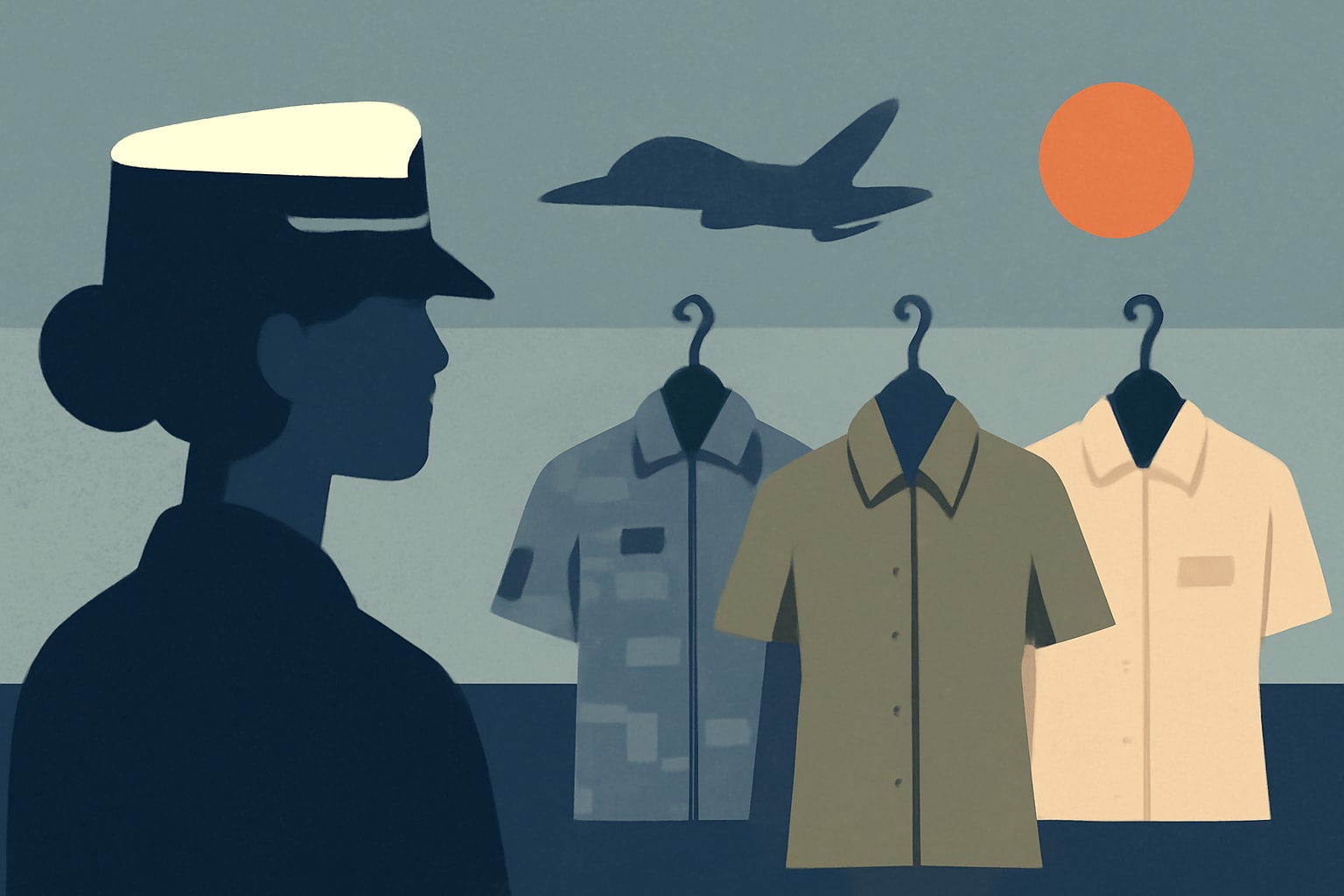 Editorial illustration for: Navy Works with 80 Female Sailors to Evaluate Future Uniforms