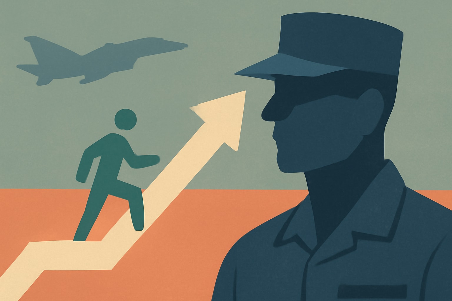 Editorial illustration for: Unexpected Hiring Surge Drives Down Unemployment Rate for Post-9/11 Veterans
