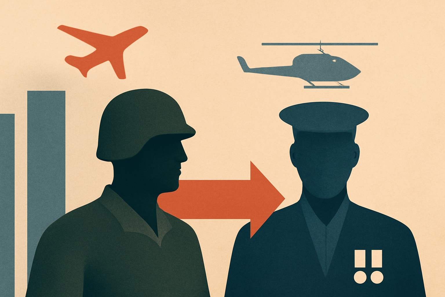 Editorial illustration for: How 9/11 Reshaped U.S. Military Operations and Veteran Benefits