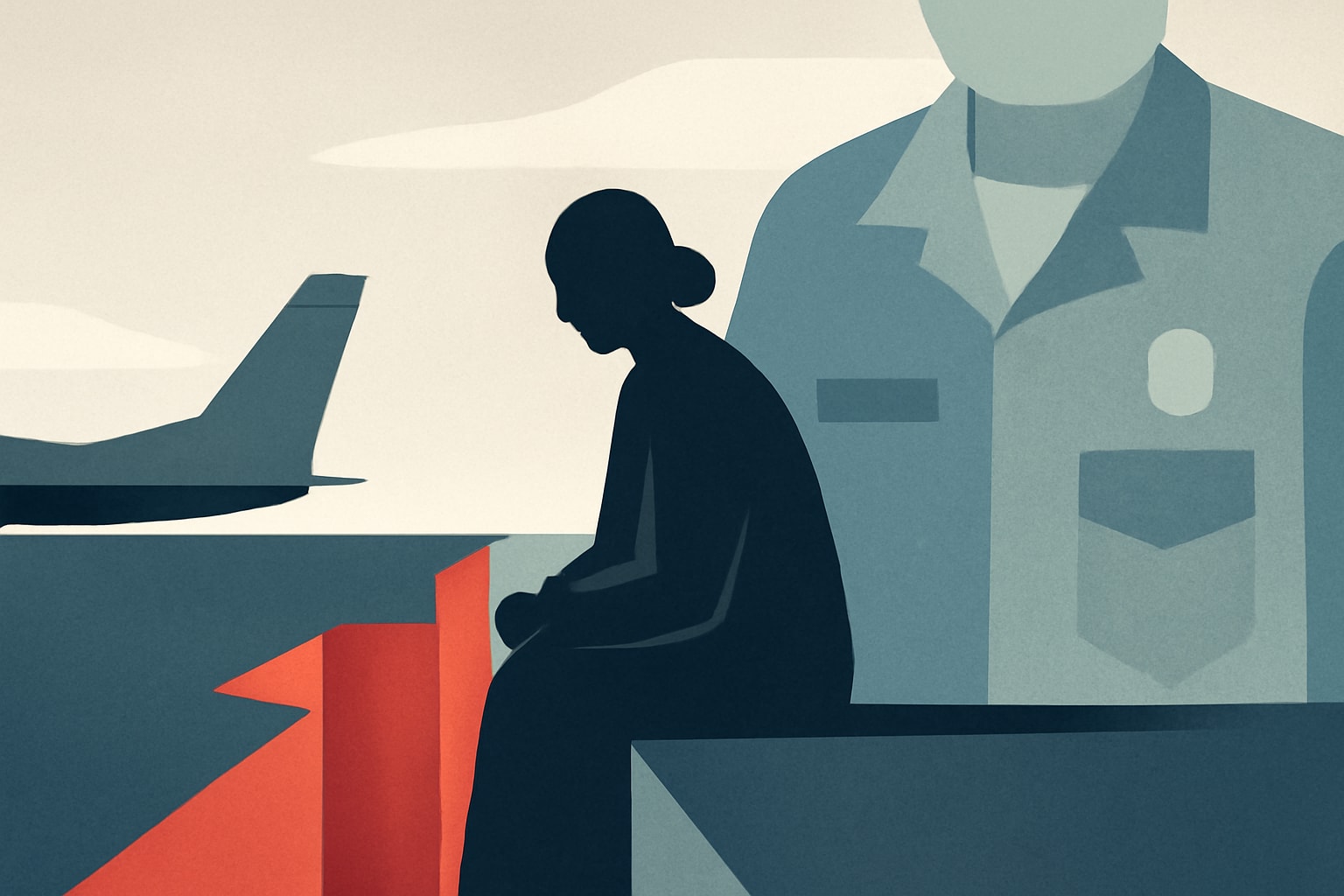 Editorial illustration for: Air Force Widow Faces Benefit Gaps After Husband's Death