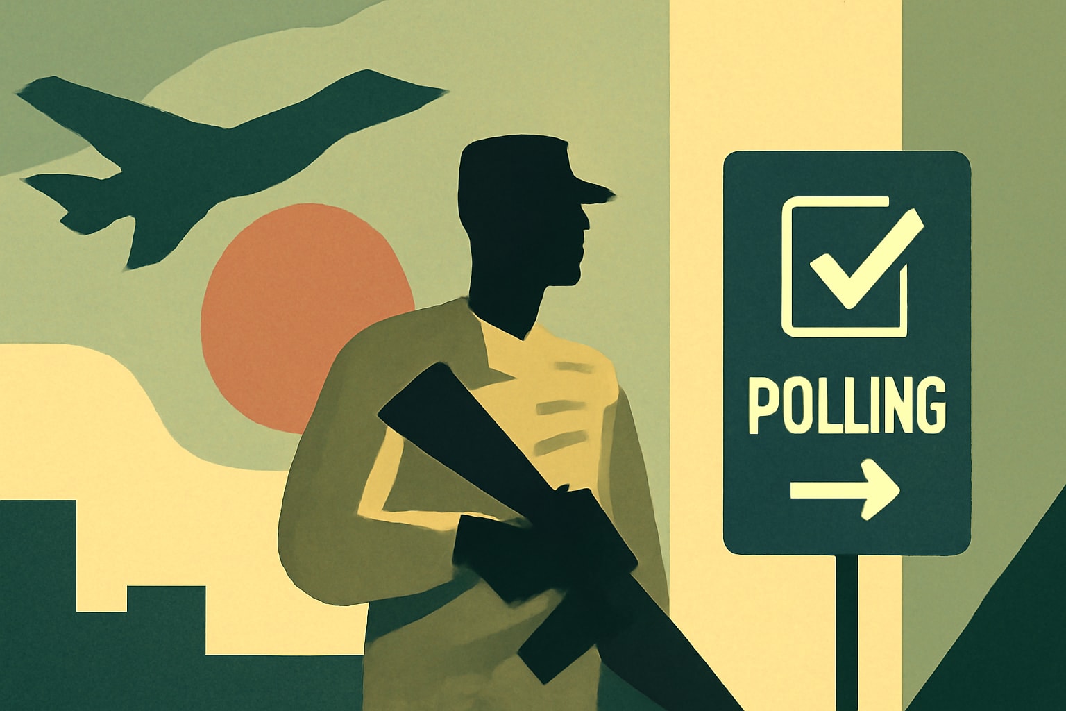 Editorial illustration for: Veterans to Safeguard Polling Places Against Potential Intimidation During Midterm Elections