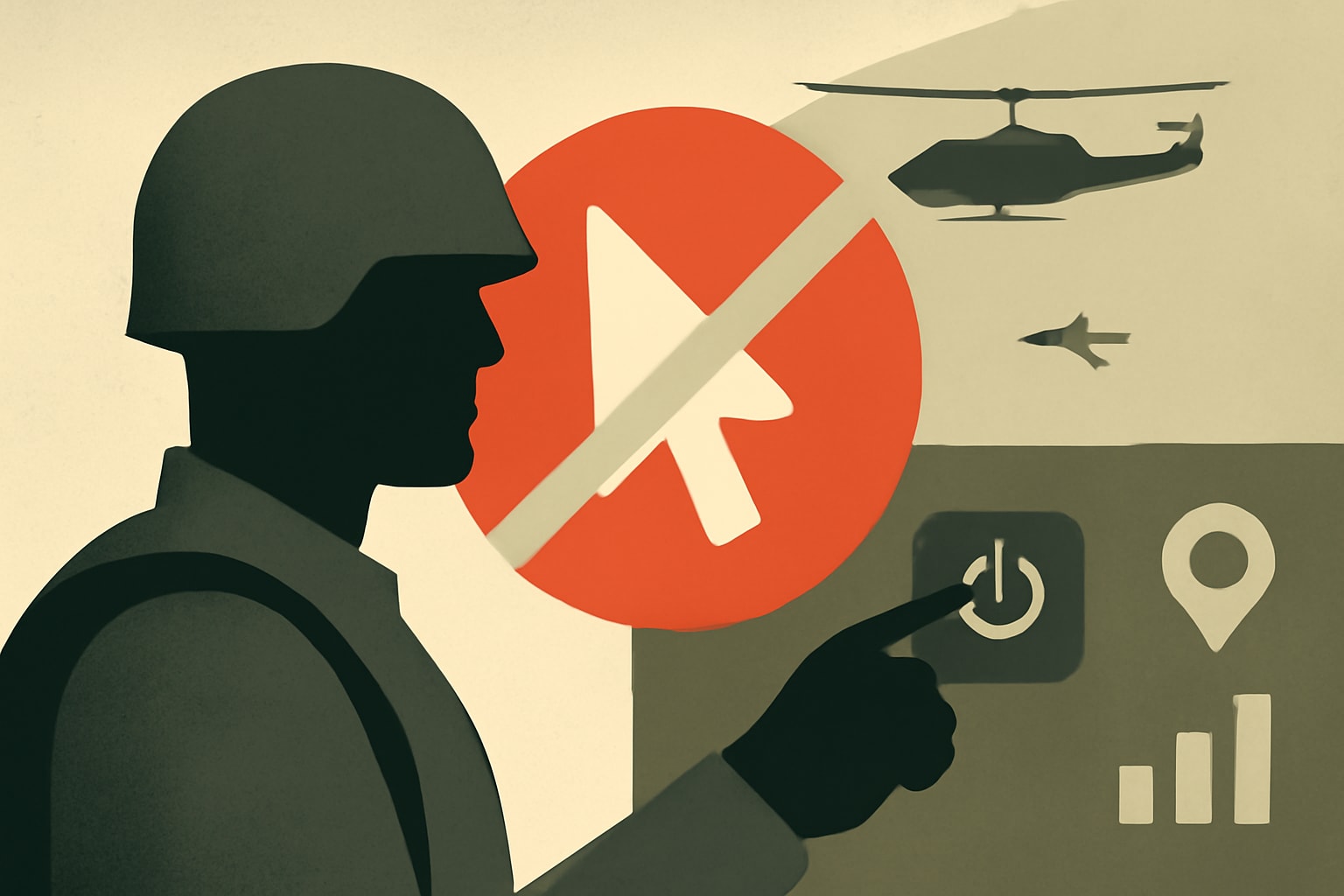 Editorial illustration for: US Military Disables Ad Trackers Amid Concerns Over Troops’ Safety