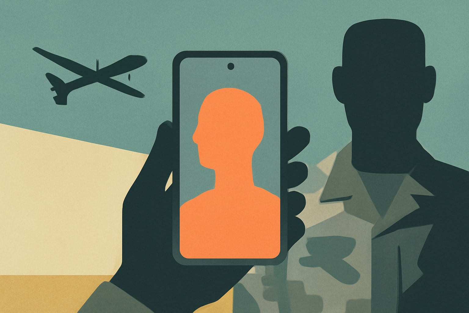 Editorial illustration for: Pentagon Plans AI-Generated Personalities for Decoy Cellphones