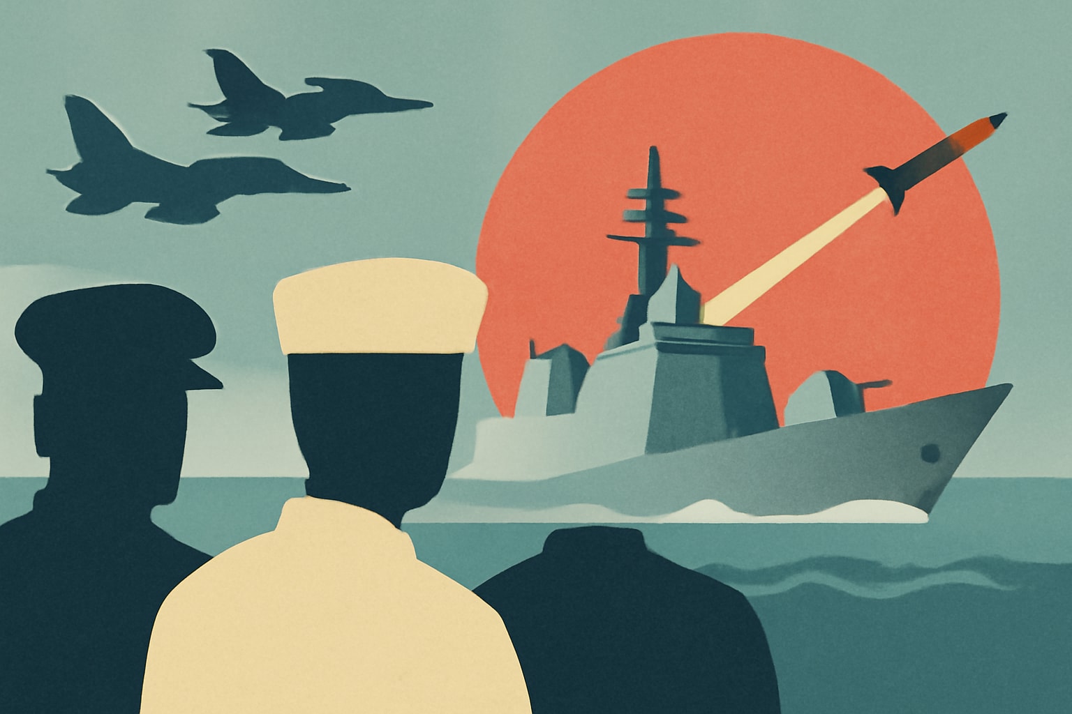 Editorial illustration for: China's New Guided-Missile Frigate Raises Concerns for U.S. and Allies