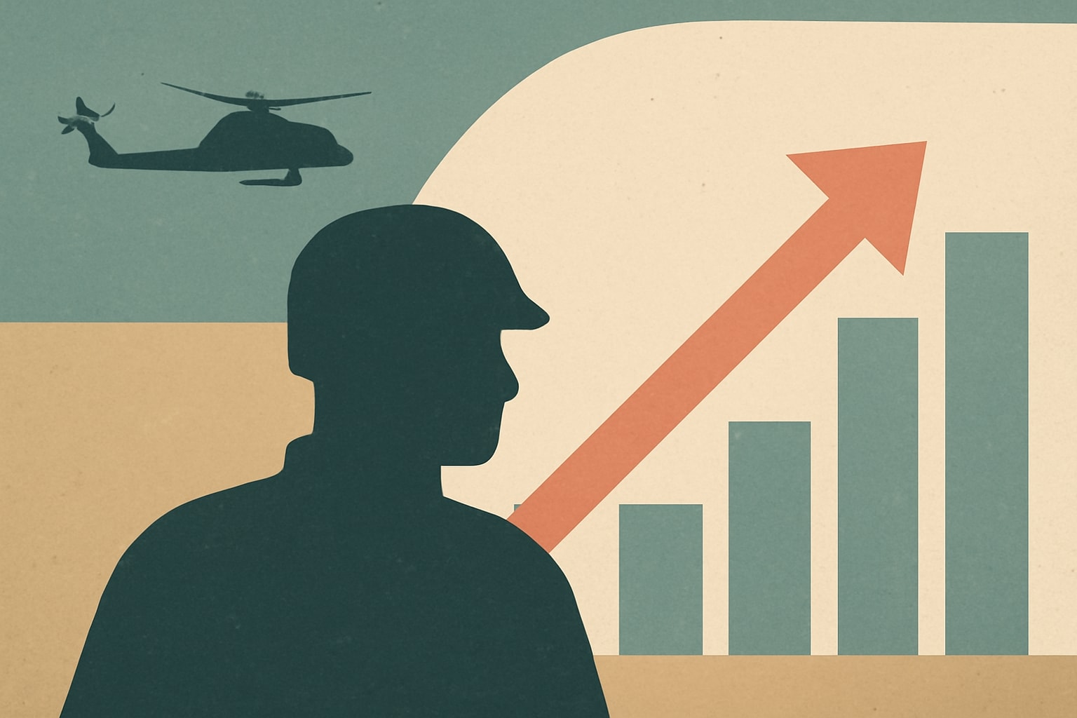 Editorial illustration for: Surge in Hiring Lowers Unemployment Rate for Post-9/11 Veterans