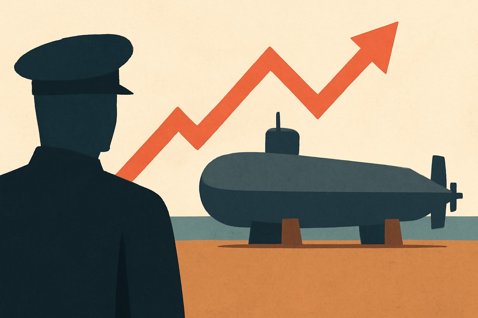 Editorial illustration for: Navy Ends USS Boise Submarine Overhaul Amid Rising Costs