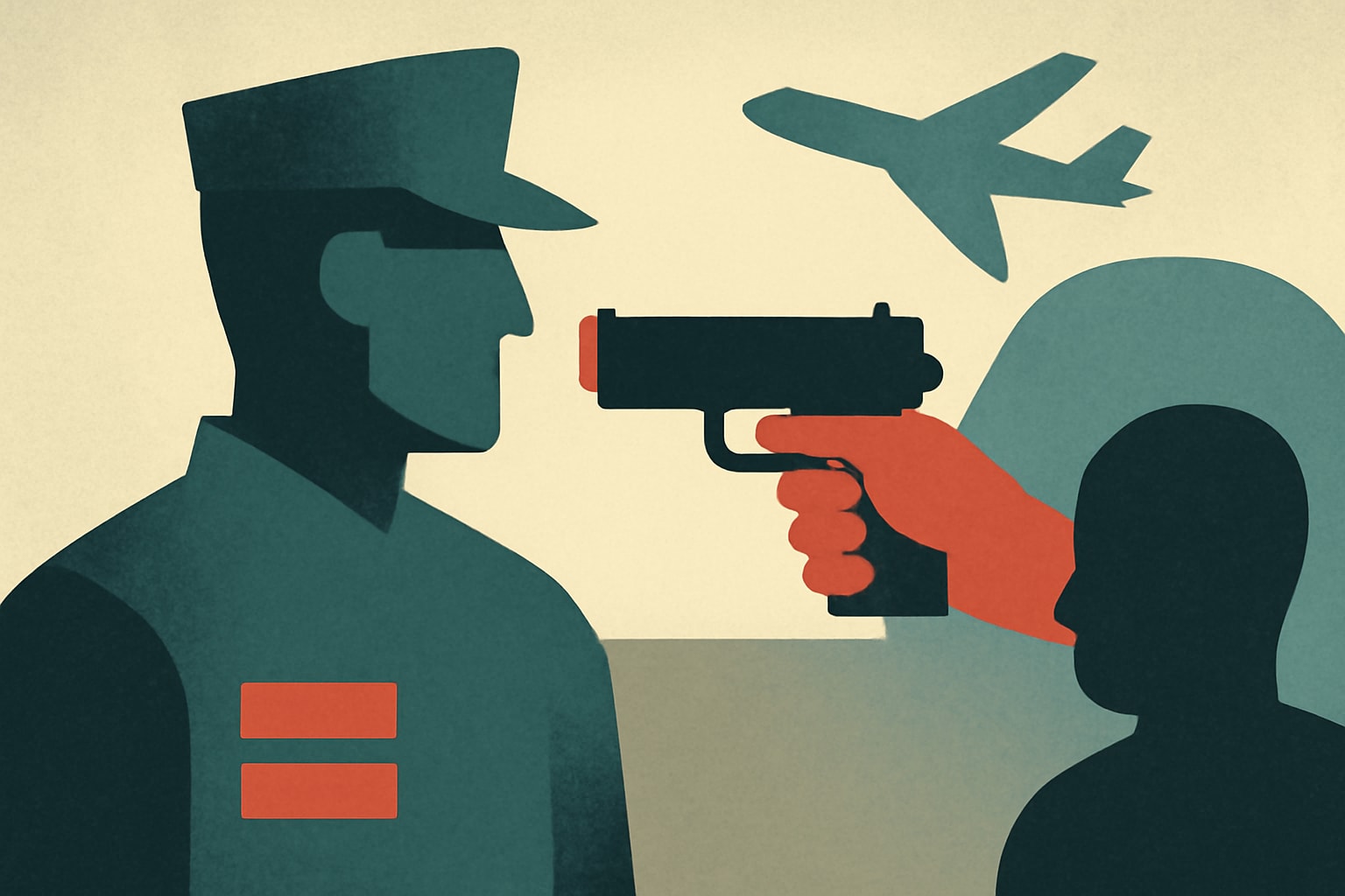 Editorial illustration for: Guardsman Arrested After Pointing Loaded Pistol Over Grooming Rules