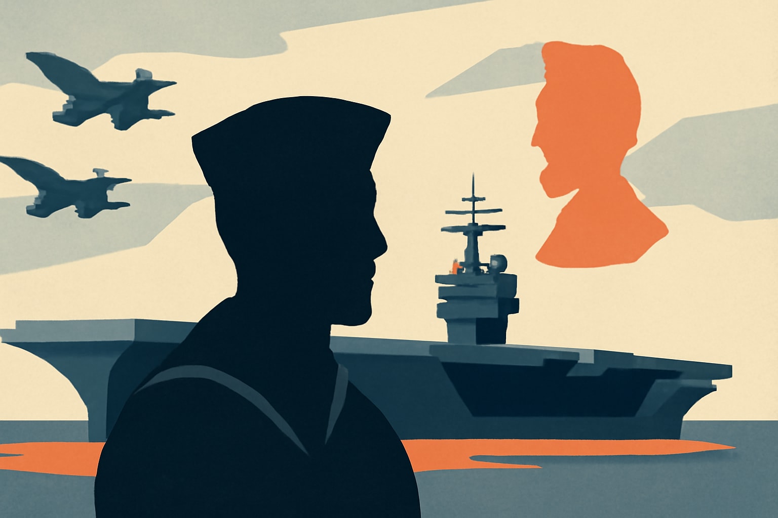 Editorial illustration for: Navy's Roosevelt Deployment to Implement Lessons from Lincoln