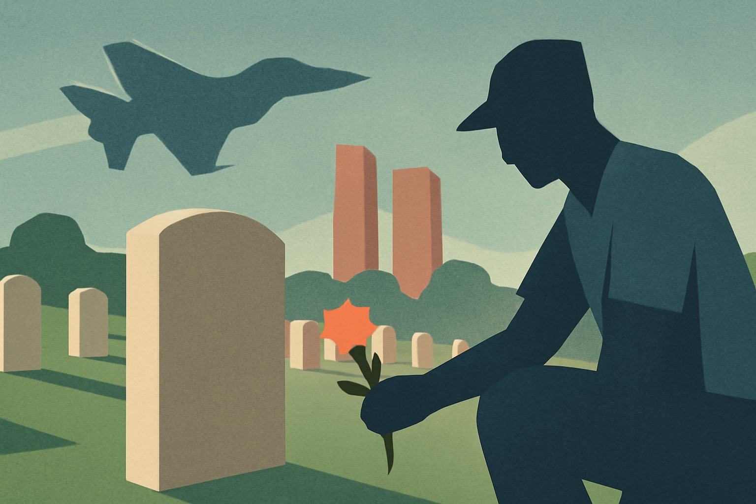 Editorial illustration for: VA to Host Volunteer Events at National Cemeteries for 9/11 Anniversary