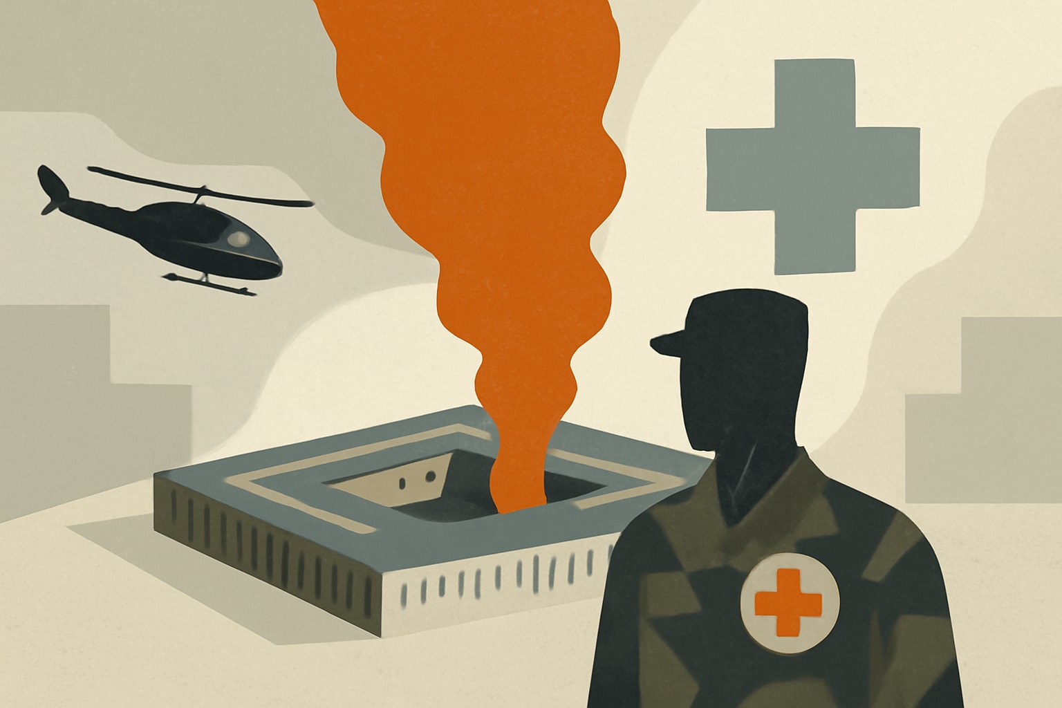 Editorial illustration for: Pentagon’s 9/11 Casualties: Response Shaped Future Treatments