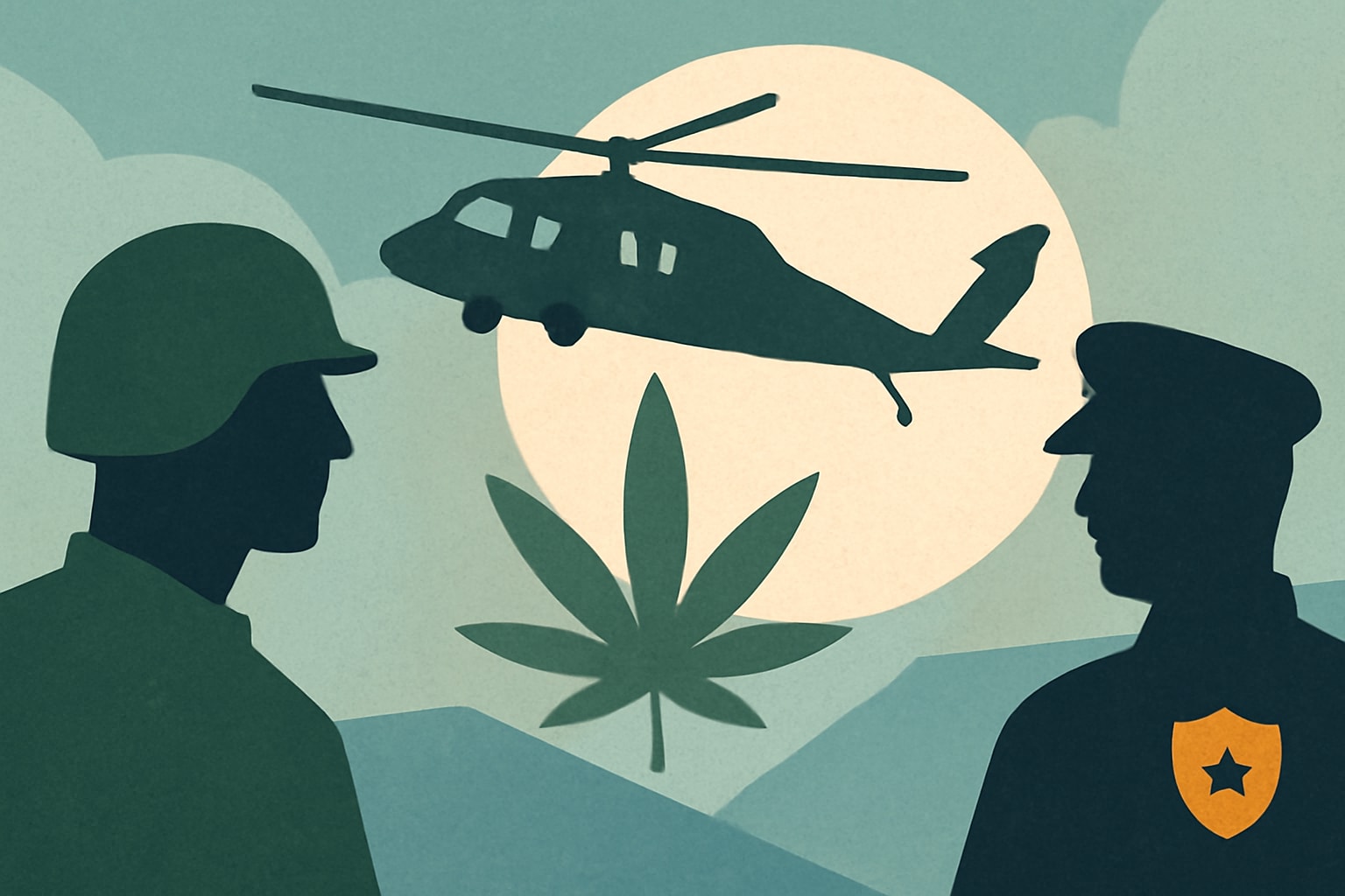 Editorial illustration for: Georgia National Guard Helicopters Assist Police in Marijuana Enforcement
