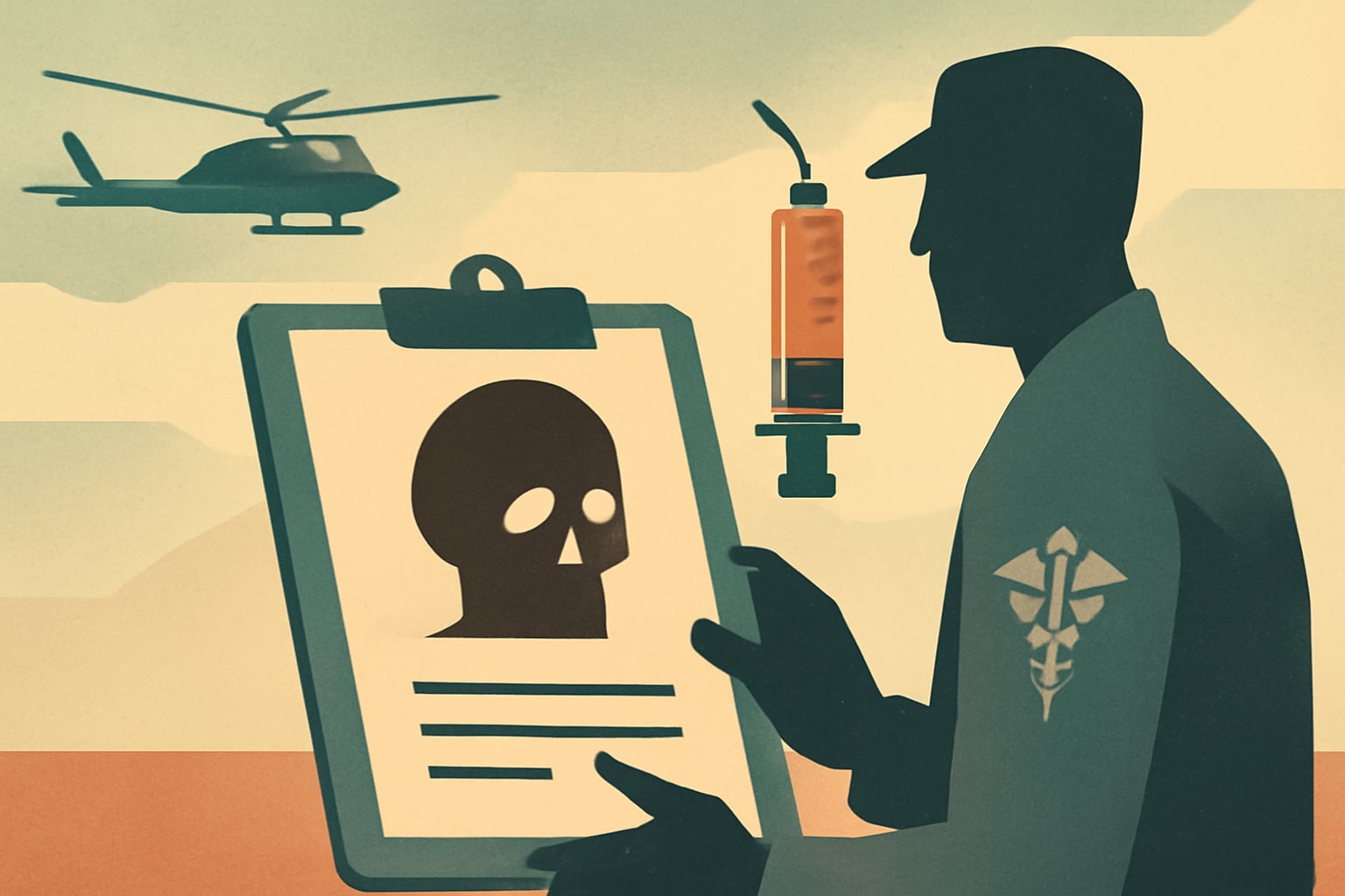 Editorial illustration for: Army Doctor Investigates 2,544 Troop Death Reports After COVID Vaccination