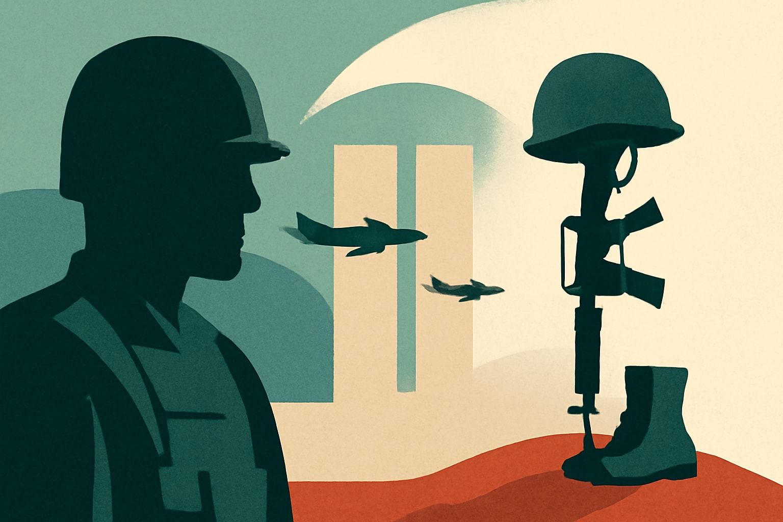 Editorial illustration for: 25 Years After 9/11: Remembering the Fallen and Reflecting on Impact