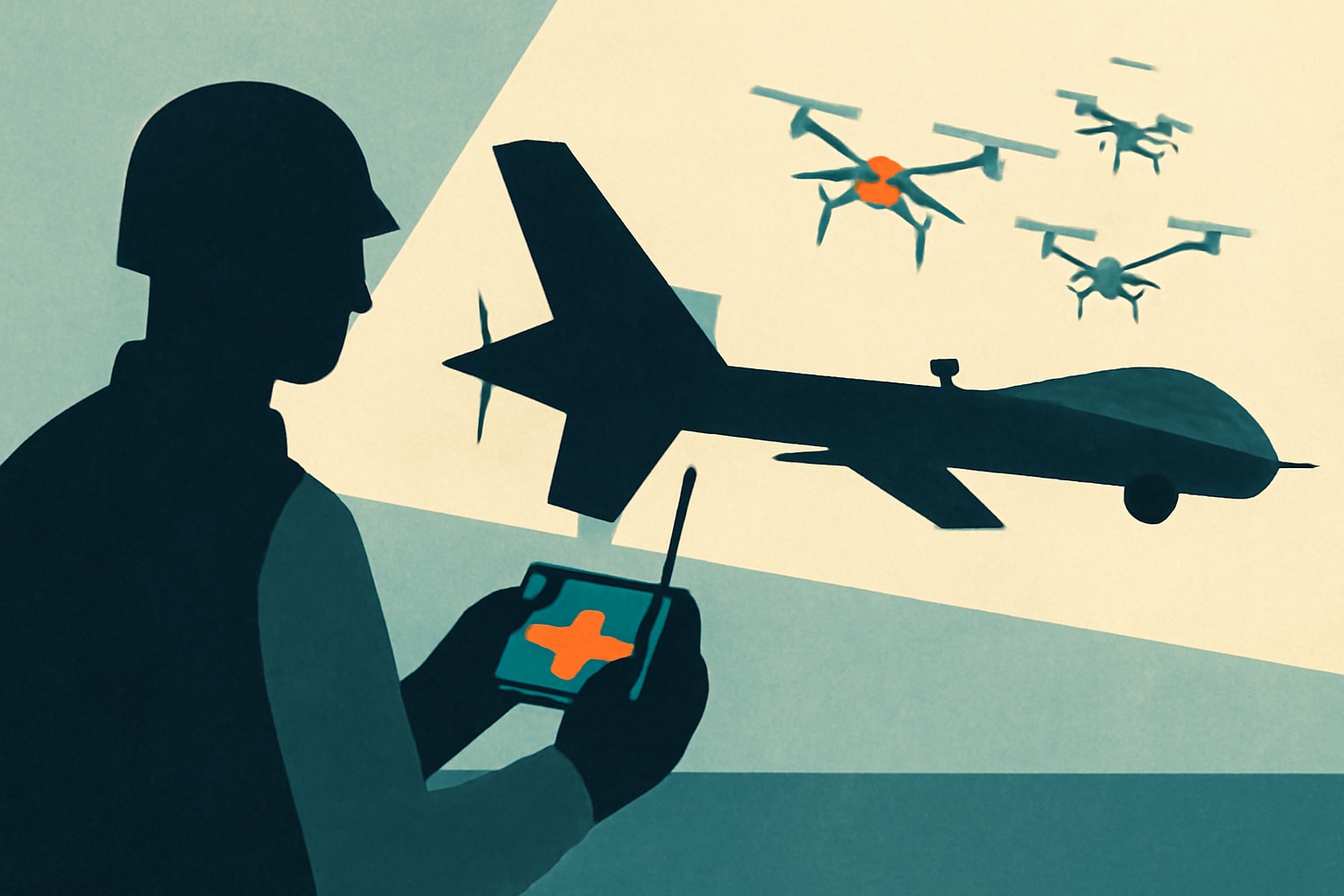 Editorial illustration for: Swarm Aero Unveils Low-Cost Drone Alternative to MQ-9 Reaper