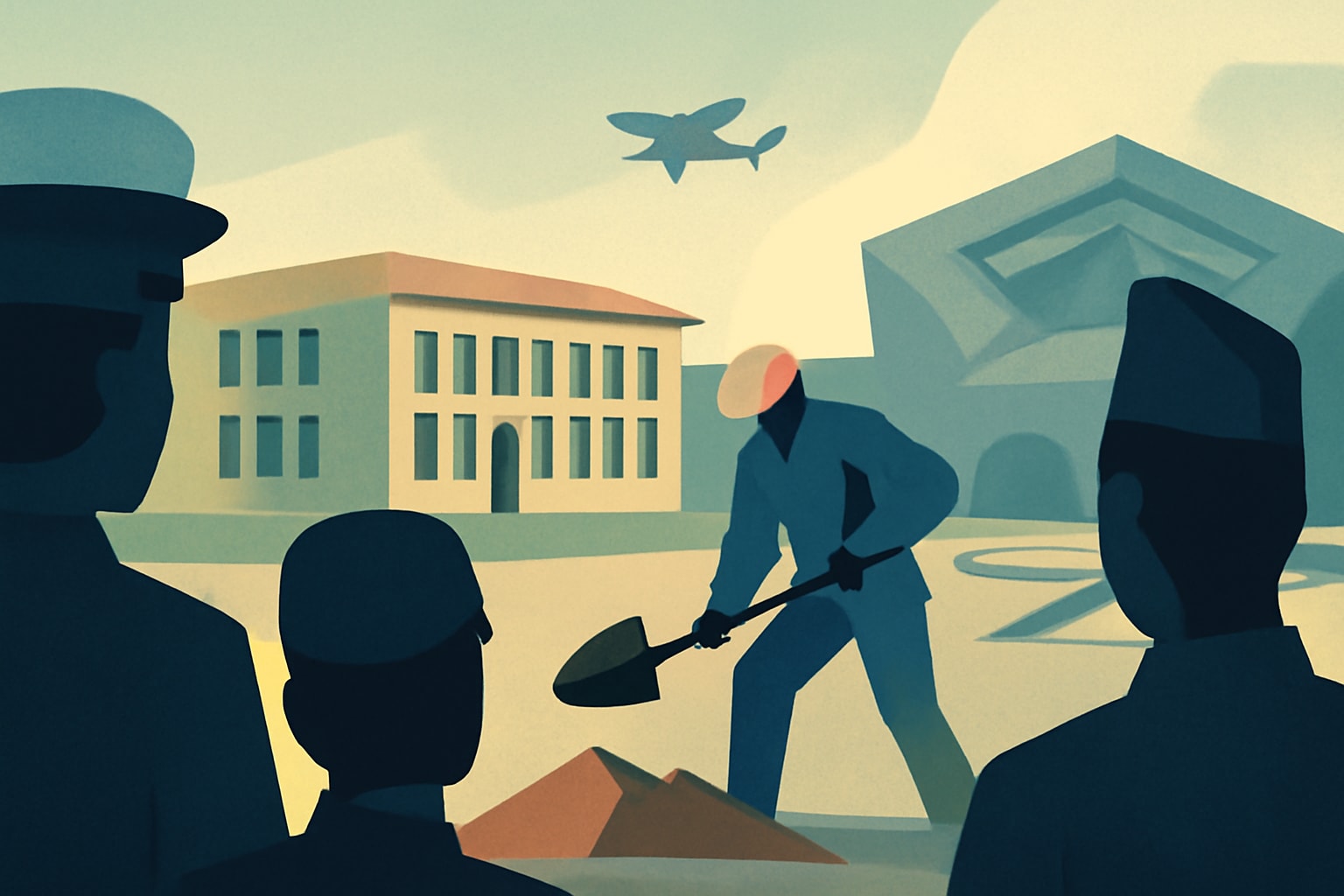 Editorial illustration for: Groundbreaking Ceremony Held for New Education Center at Pentagon 9/11 Memorial