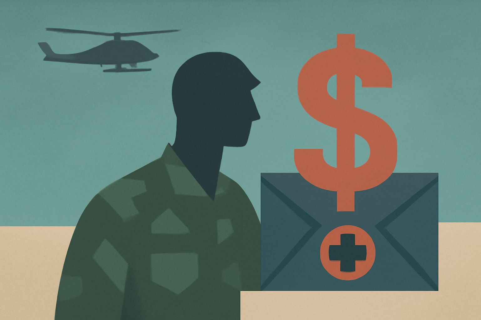 Editorial illustration for: Army Veteran Claims VA Error Resulted in $43,000 Overpayment Debt