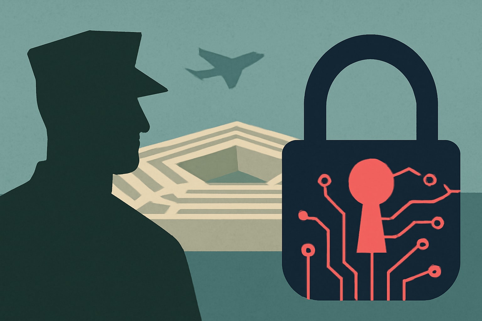 Editorial illustration for: Pentagon Rethinks CMMC: Cybersecurity Efforts Continue Unabated