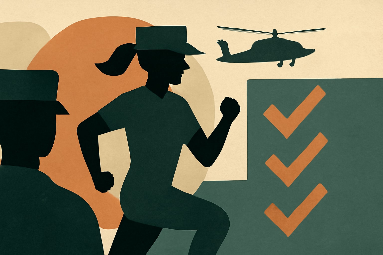 Editorial illustration for: New Fitness Test Standards for Female Marines Show High Pass Rates