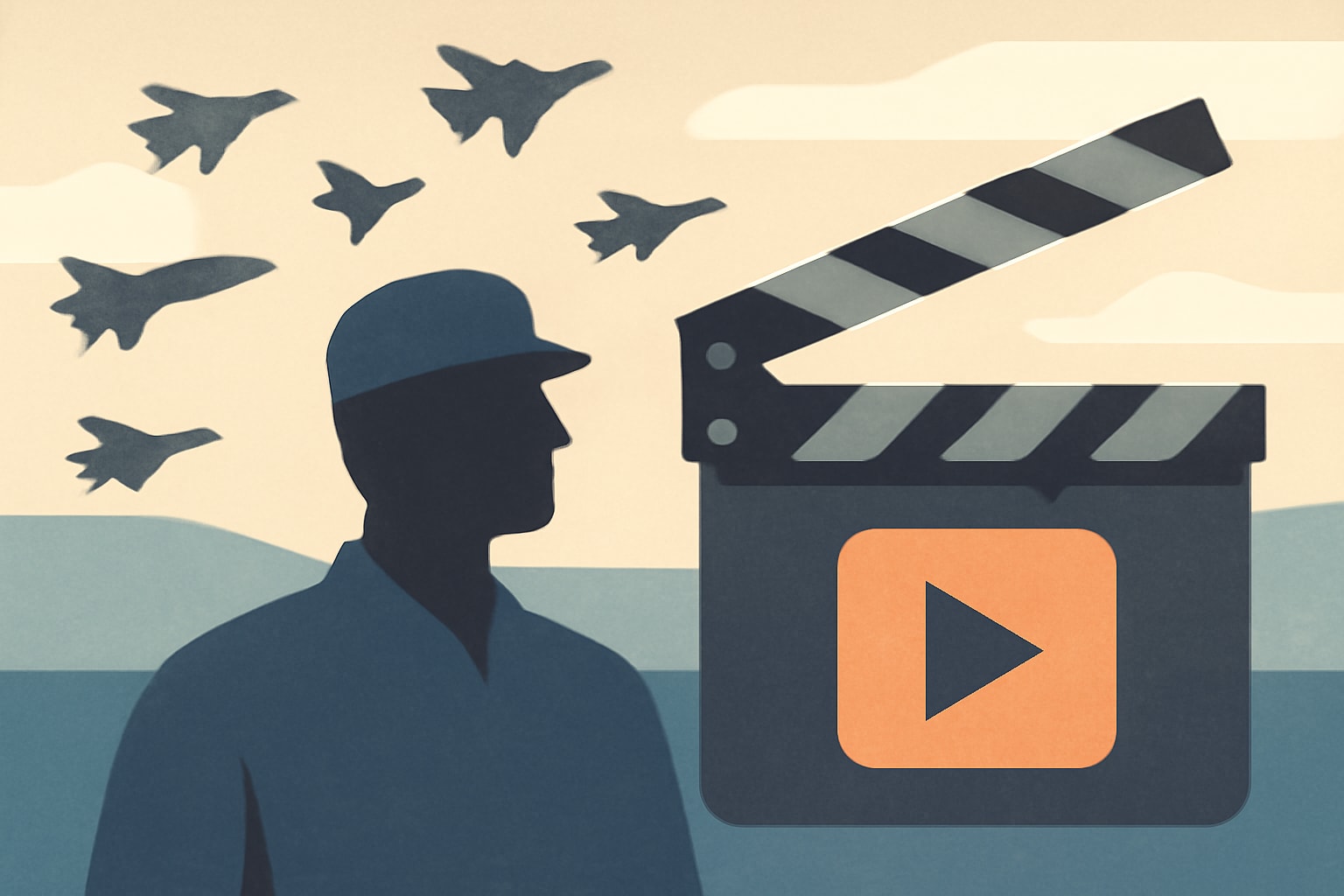 Editorial illustration for: 8 Air Force Movies and Shows to Stream for Its 79th Birthday