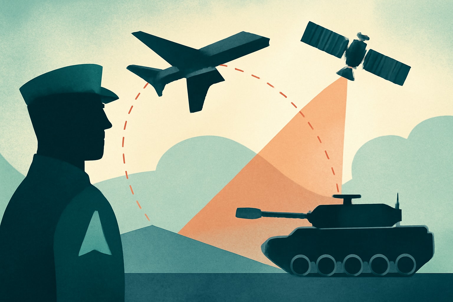 Editorial illustration for: Space Force Advances Tracking Systems for Airborne and Ground Targets