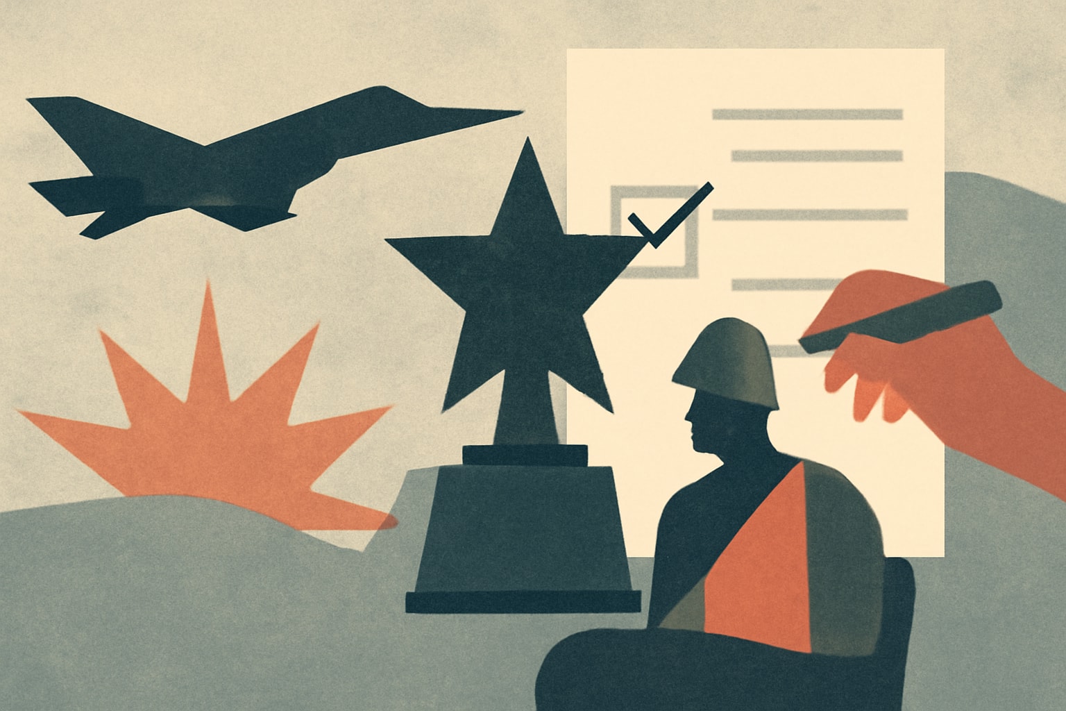 Editorial illustration for: Petition Forces Stand-Alone Vote on Major Richard Star Act For Combat-Injured Veterans' Benefits