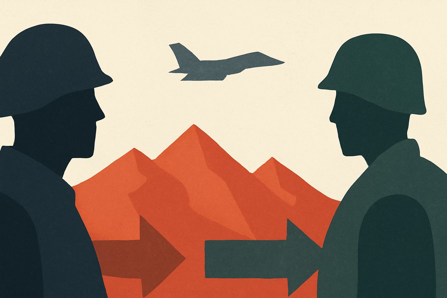 Editorial illustration for: India Reports Reduction of Chinese Troops Along Himalayan Border