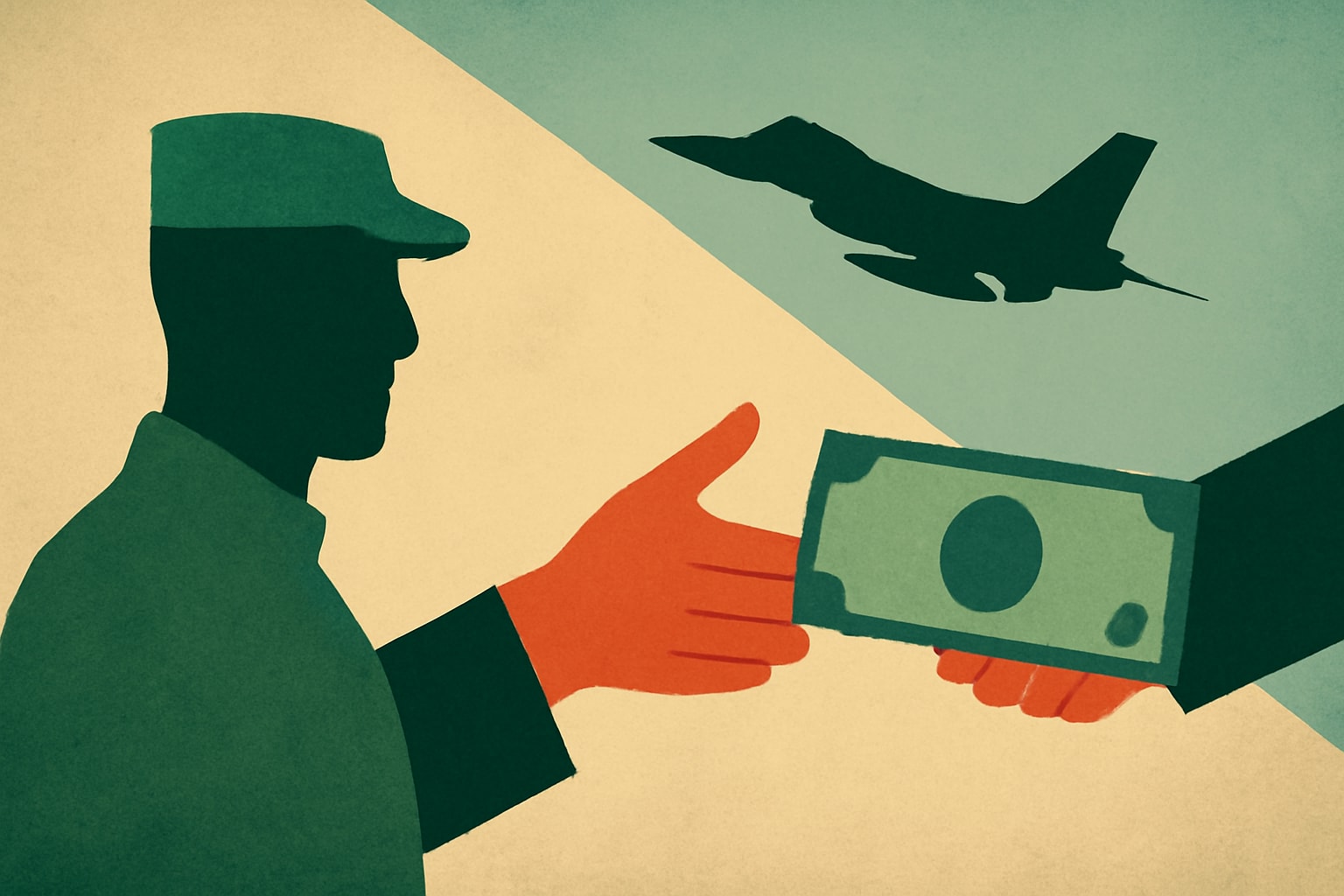 Editorial illustration for: US Approves $24.3 Billion Fighter Jet Sale to Saudi Arabia