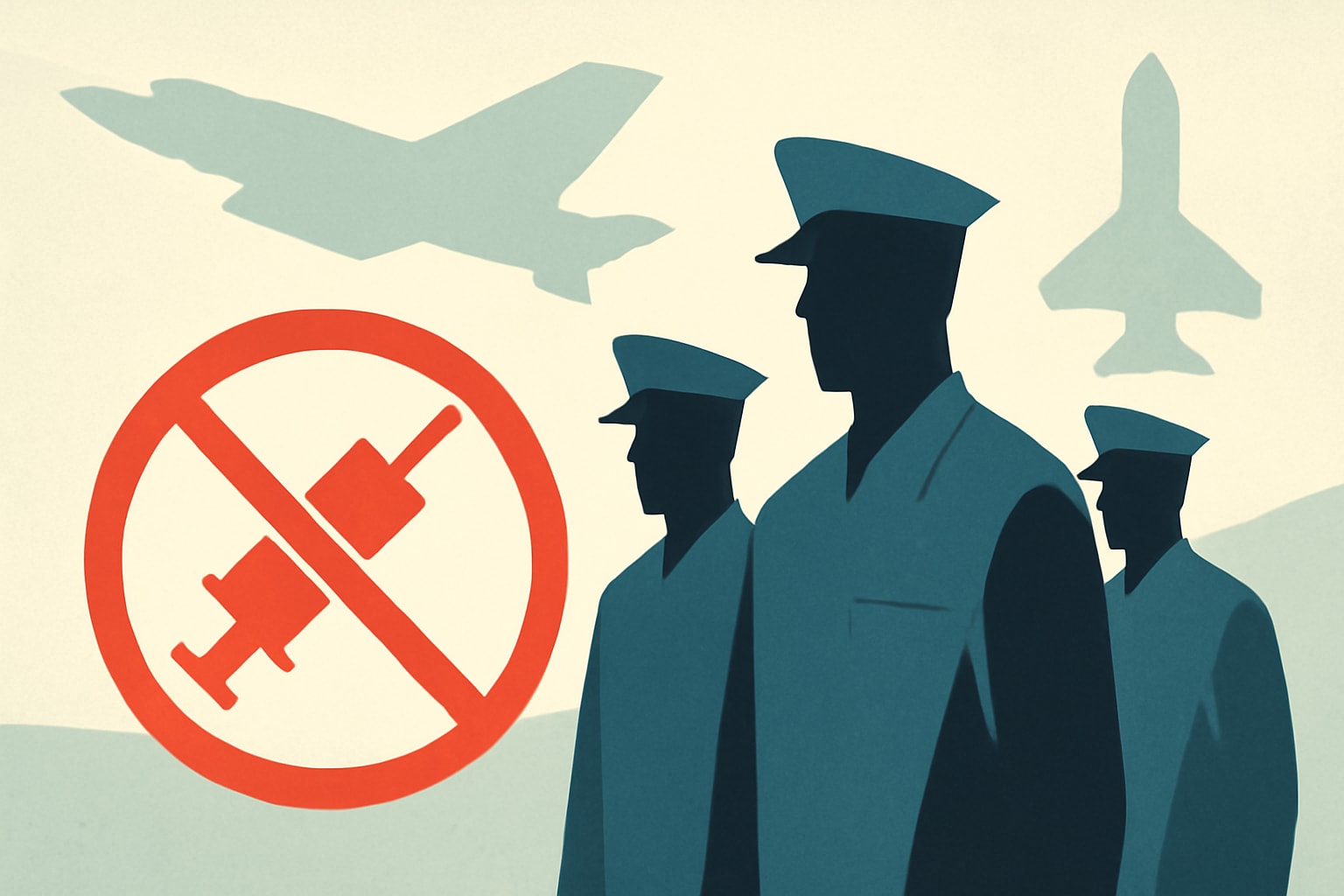 Editorial illustration for: 134 Airmen and Guardians Who Refused COVID Vaccine Are Back in Uniform