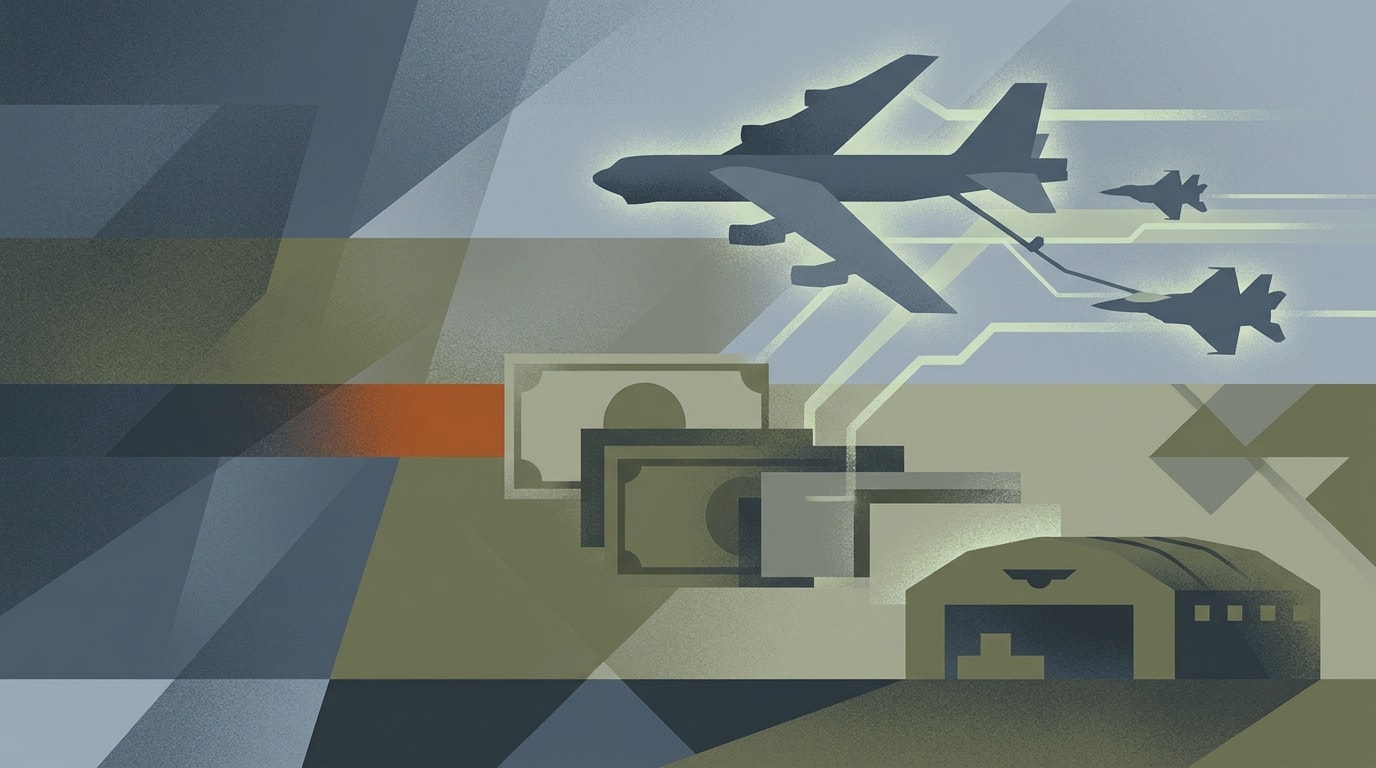 Editorial illustration for: US Air Force Seeks $3.9 Billion to Boost KC-46 Fleet