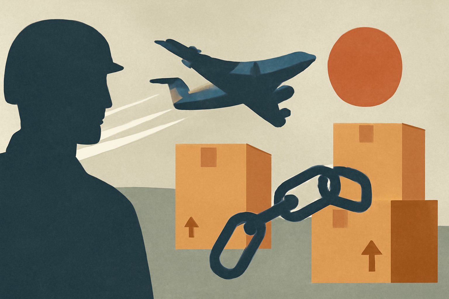 Editorial illustration for: Air Force Confronts $14 Billion Supply Chain Funding Gap