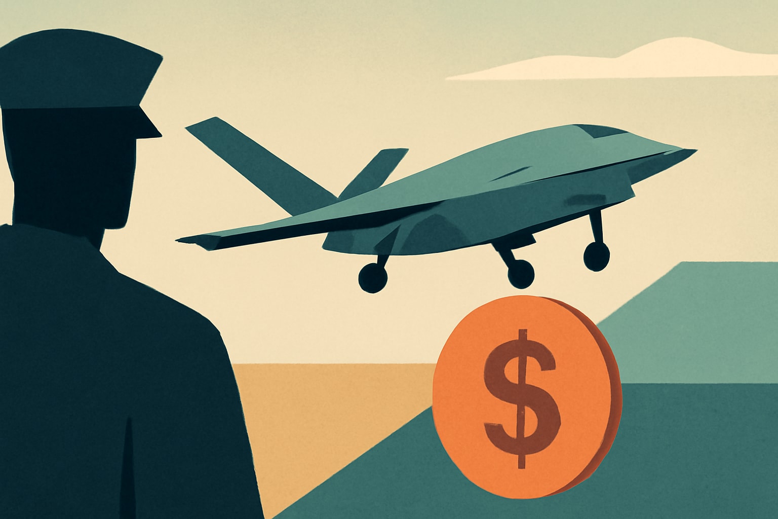 Editorial illustration for: Navy Awards Boeing $562 Million Contract for MQ-25A Stingray Production