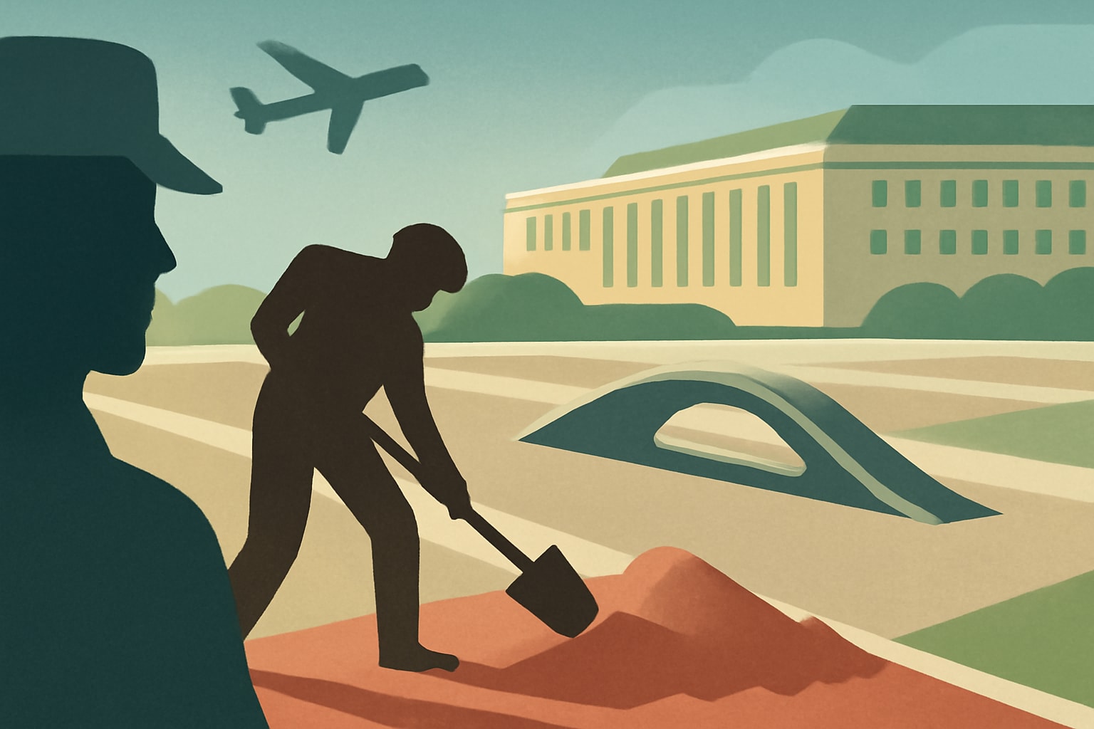 Editorial illustration for: Groundbreaking for Education Center at Pentagon 9/11 Memorial