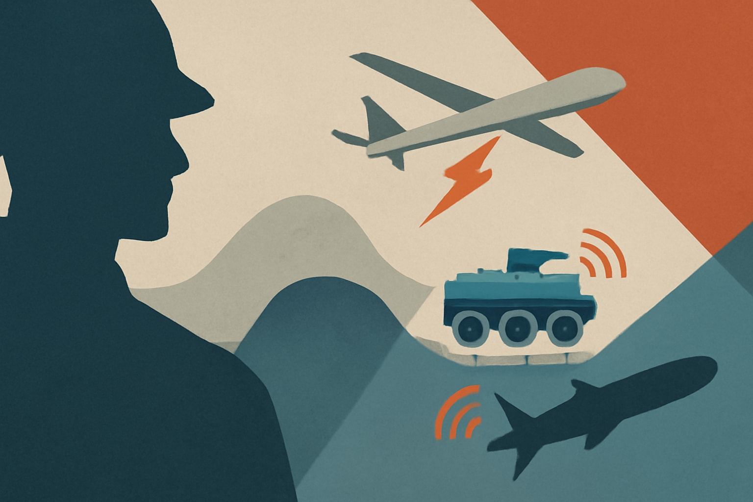 Editorial illustration for: US Military Must Adapt as Autonomous Systems Transform Warfare