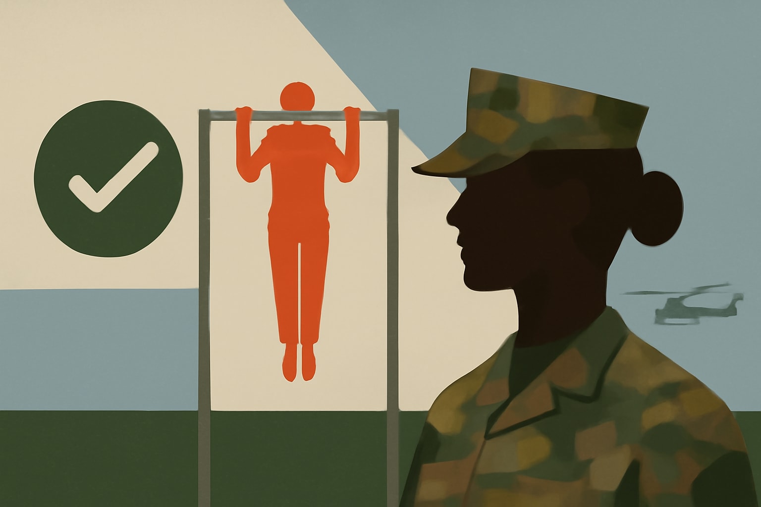 Editorial illustration for: New Fitness Standards for Female Marines: Most Pass Under Hegseth's Changes