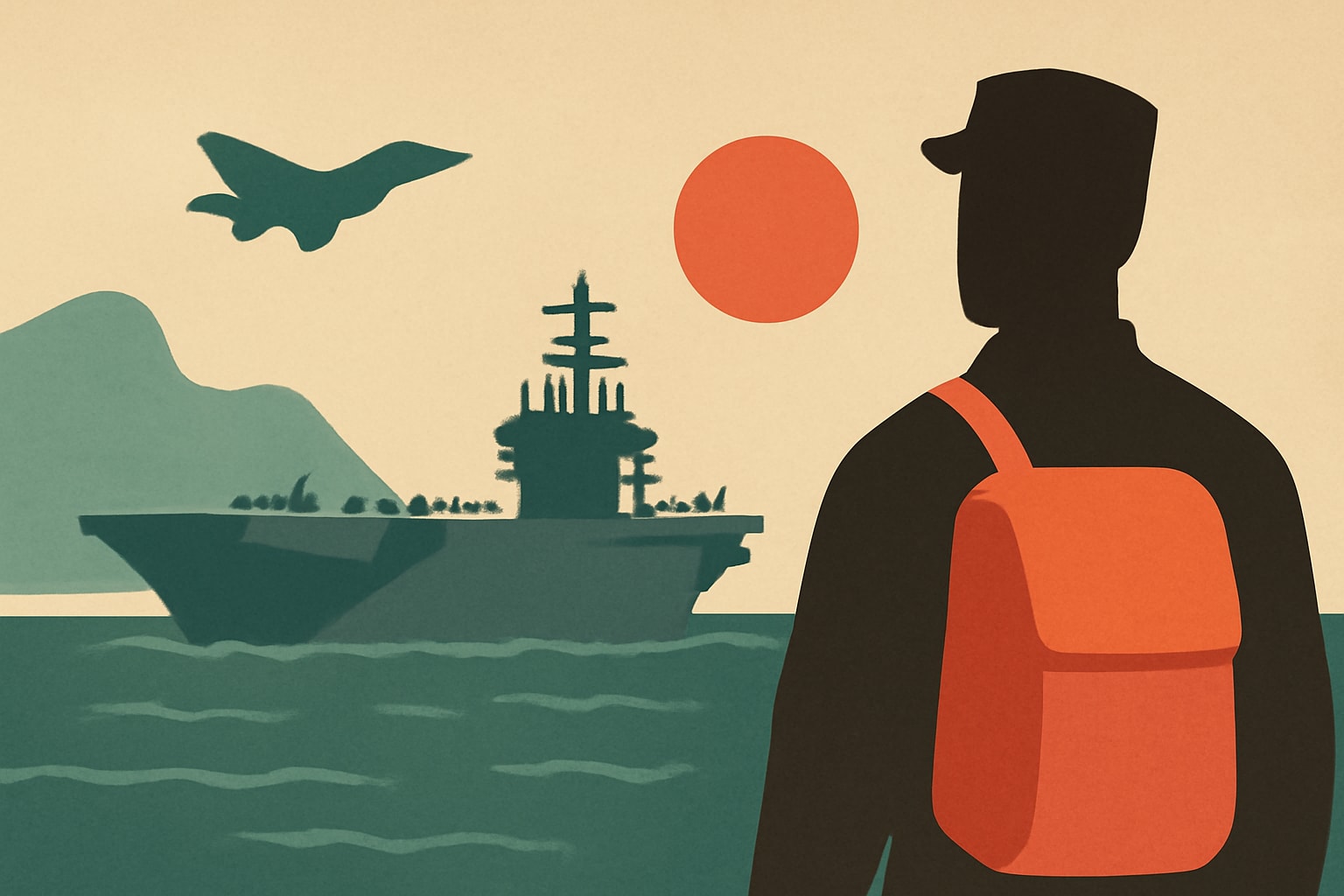 Editorial illustration for: USS Abraham Lincoln Arrives in Guam After 10-Month Deployment