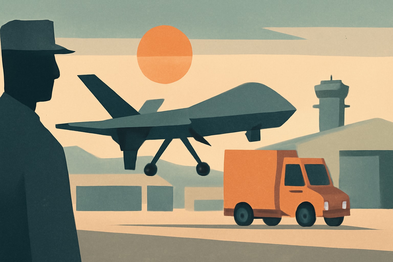 Editorial illustration for: General Atomics Delivers FQ-42 Vengeance to Nevada Air Base