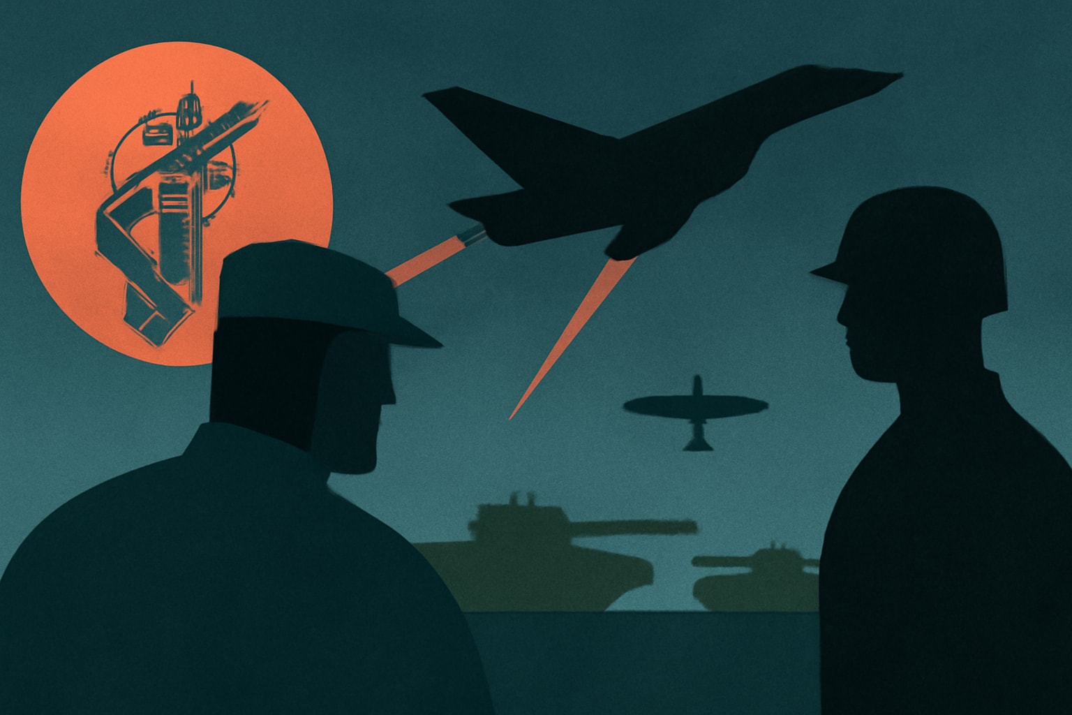 Editorial illustration for: Iran’s Revolutionary Guard Warns U.S. Over Potential Conflict Escalation