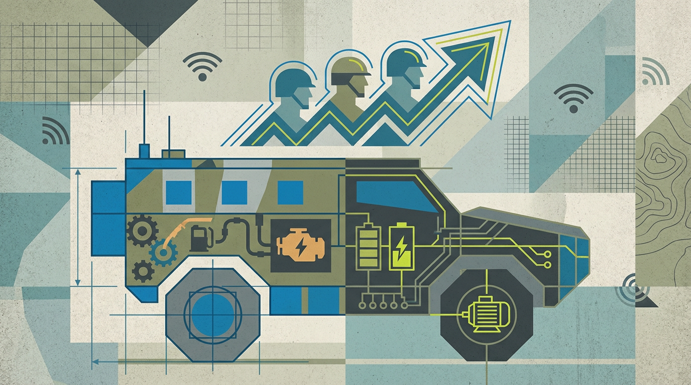 Editorial illustration for: U.S. Army Advances Hybrid-Powered Infantry Squad Vehicle Design