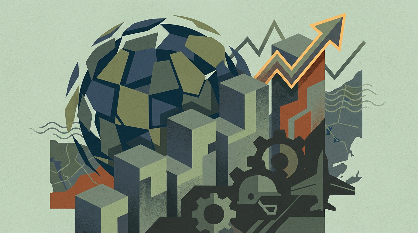 Editorial illustration for: Global Military Spending Surges to Record High in 2026