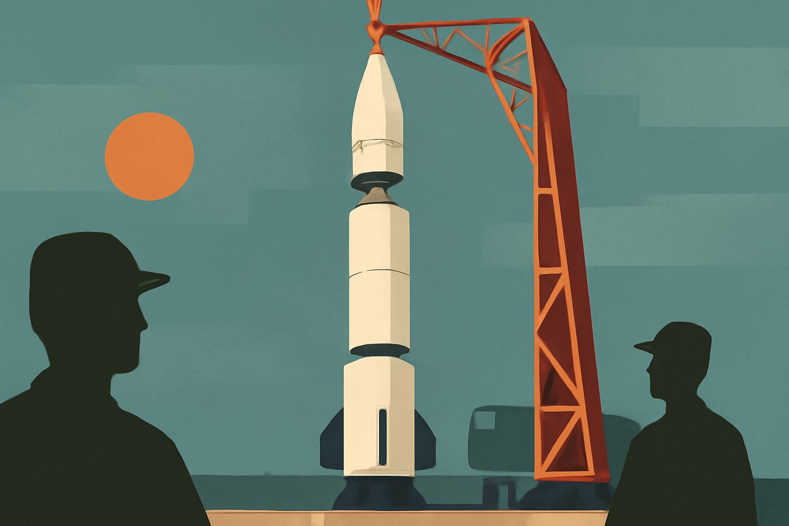 Editorial illustration for: Sentinel ICBM Achieves Vertical Stacking Ahead of 2027 Flight Testing