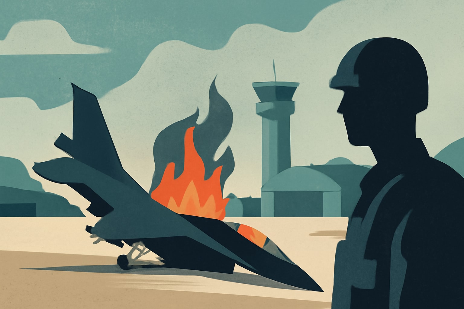 Editorial illustration for: F-16 Fighter Jet Crashes at U.S. Air Base in Western Germany